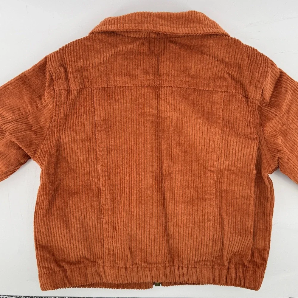 Salty Shreds Corduroy Full Zip Jacket Rust Brown Baby 6-12 M Surfer Boho Hipster